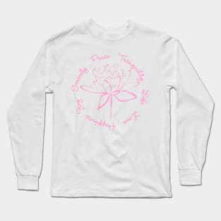 Serenity Tranquility Lotus (Pink) Long Sleeve T-Shirt